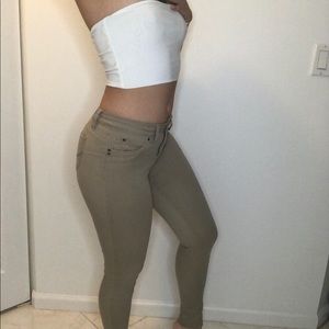 Khaki Midrise Jeans